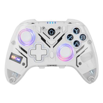 Controlador de Jogo Krom NXKROMKRYSTAL | Transparente, Branco - 1