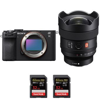 Sony A7C II Preto + FE 14mm f/1.8 GM + 2 SanDisk 32GB Extreme PRO UHS-II SDXC 300 MB/s + PDF MCZ DIRECT - 1