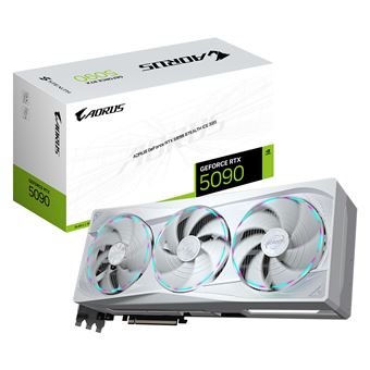 Placa de Vídeo GIGABYTE AORUS GeForce RTX 5090 STEALTH ICE 32G | Branco - 1