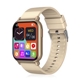 Smartwatch DAM ZW32 com Notificações de aplicações | Vários modos de desporto | Monitor de Pressão arterial e oxigénio | Termómetro | 3,7x0,9x2,5 cm - dourado - 1