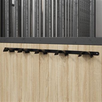 Suporte de brida para 5 bridas vidaXL | ferro preto - 1