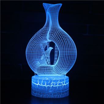 Lâmpada 3D HSMY | Infantil | Multicolorido com Controlo Remoto | Pássaro | 501 - 1