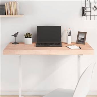 Tampo de mesa vidaXL | 100x50x(2-6) cm | carvalho maciço não tratado - 1