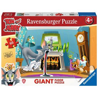 Tapete de Puzzle Ravensburger Desenhos Animados Tom & Jerry | 60 Peças - 1