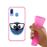 Capa Hapdey para Samsung Galaxy A40 2019 Design Monstro Peludo Azul em Silicone Flexível e TPU Cor-de-Rosa_3