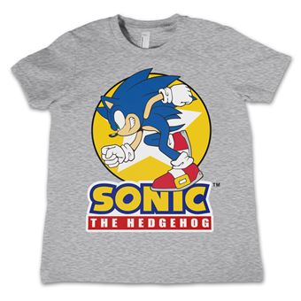 T-shirt para Criança Fast Sonic - Sonic The Hedgehog | 12 Anos | Cinzento - 1