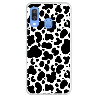Capa Hapdey para Samsung Galaxy A40 2019 Design Padrão de Vaca em Silicone Flexível e TPU
