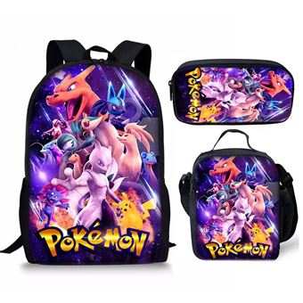 Mochila Escolar Infantil DreamWorks | Pokémon | 3 Peças | Multicolorido 2189 - 1