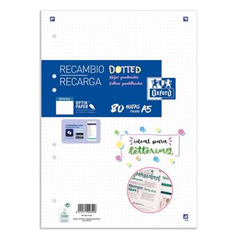 Recarga A5 Oxford Dots Pontilhado 400173651 | 80 Folhas | 90G - 1