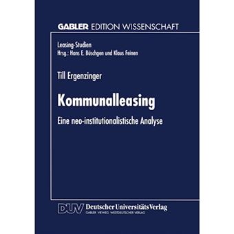 Kommunalleasing - Eine Neo-Institutionalistische Analyse - Paperback / softback - 1996 - 1