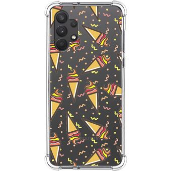 Capa Tumundosmartphone de silicone anti-choque para Samsung Galaxy A32 4G design Desenhos de sorvete - 1
