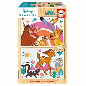 Puzzle Educa 19981 Disney Animals | 2X16 Peças - 1