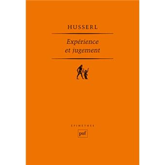 Expérience Et Jugement: Recherches En Vue Dune Généalogie De La Logique - 1