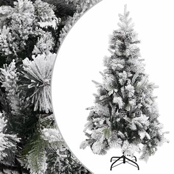 Árvore de Natal vidaXL com Flocos de Neve e Pinhas | 225 cm | PVC e PE - 1