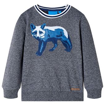 Sweatshirt para criança | vidaXL | azul-marinho mesclado 92 | 1,5 a 2 anos - 1