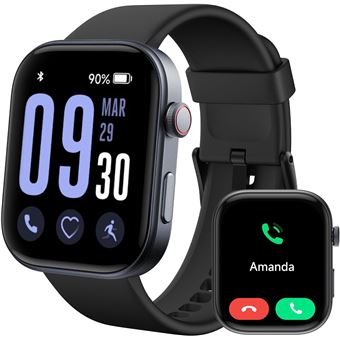 Smartwatch Chronus | 1,99 " | Bluetooth | Monitor de Frequência Cardíaca/SpO2/Sono/Estresse | 105 Modos Desportivos | Preto - 1