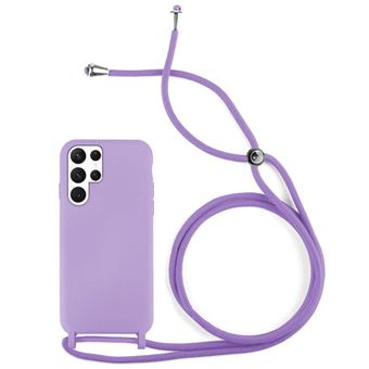 Capa MisterCapas para Samsung Galaxy S25 Ultra Silicone Cordão | Lilás - 1