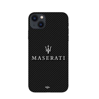 Capa Maniacase para Iphone 13 mini maserati fundo branco carbono - 1