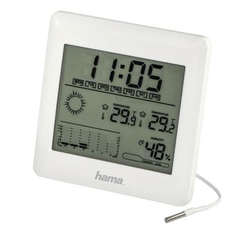 Estações meteorológicas digitais Hama EWSC-100 Branco Bateria