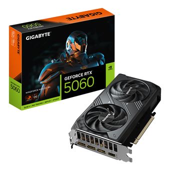 Placa de Vídeo GIGABYTE GeForce RTX 5060 WINDFORCE MAX OC 8G | Preto - 1
