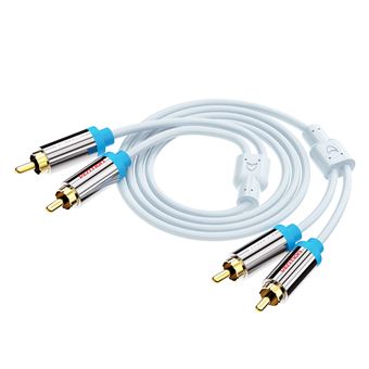 Cabo de Áudio Vention | 2 RCA Stéreo Macho | 2 m - Preto Metalizado - 1
