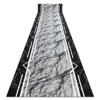 Alcatifa de Corredor RugsX com Reforço de Borracha | 90 cm | Marmur Mármore, Pedra Cinzento | 90X140 cm - 1