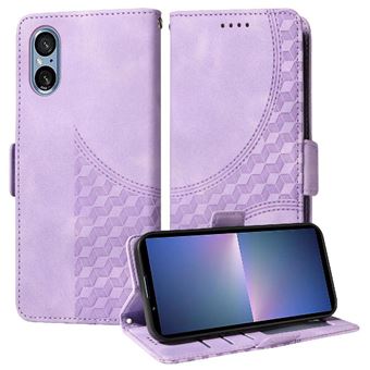 Capa FLOODKING para Sony Xperia 5 V | Design Acolchoado | Couro PU Premium | Roxo - 1