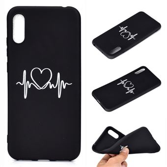 Capa TPU padrão impresso fosco coração para Huawei Y6 (2019, without Fingerprint Sensor)/Y6 Pro (2019)/Enjoy 9e