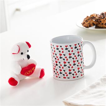 Caneca com Corações BigBuy Love e Ursinho Love - 1