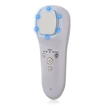 Instrumento de Beleza Multifuncional DAM | Contraste Quente e Frio | Tratamento de Luz para a Pele | Massageador Sónico - Branco - 1