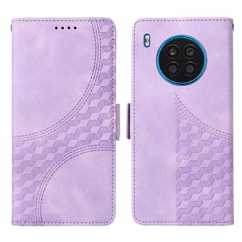 Capa FLOODKING para Honor 50 Lite | Design Acolchoado | Couro PU Premium | Roxo - 1
