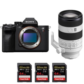 Sony A7R V + FE 70-200mm f/4 Macro G OSS II + 3 SanDisk 64GB Extreme PRO UHS-II SDXC 300 MB/s + PDF MCZ DIRECT - 1