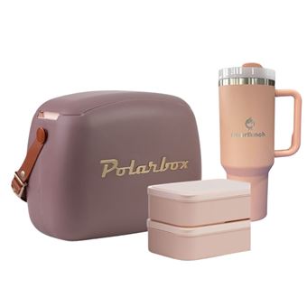 Conjunto  Geleira Polarbox  6L e Quencher 1,2L - Castanho/Bege - 1