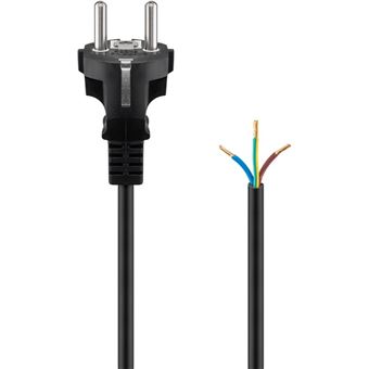 Cabo de Energia Goobay 94701 | Preto - 1