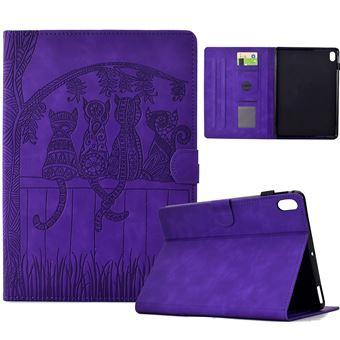 Capa ZURSANA para Samsung Galaxy Tab S11 2025 11 " (SM-X736 / SM-X736B / SM-X730) | Flip | Estampado de Gatos | Suporte Ajustável | Roxo - 1