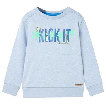 Sweatshirt para Criança vidaXL | Azul-Suave Mesclado | 3 - 4 Anos - 1