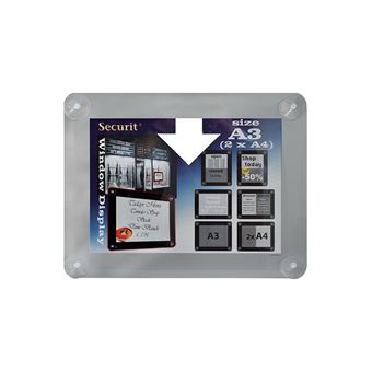 Quadro branco Securit PFW-A3-GY | Cinzento - 1