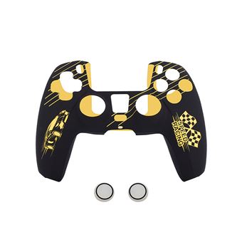 Capa Silicone HSMY com Grips para Comando PS5 - Preto e Amarelo - 1