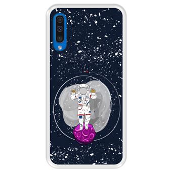 Capa Tpu Hapdey para Samsung Galaxy A50 2019 | Design Cosmonauta No Espaço - Transparente