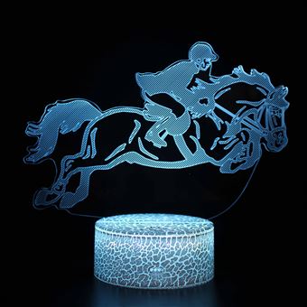 Lâmpada 3D HSMY | Infantil | Multicolorido com Controlo Remoto | Cavalo | 1076 - 1