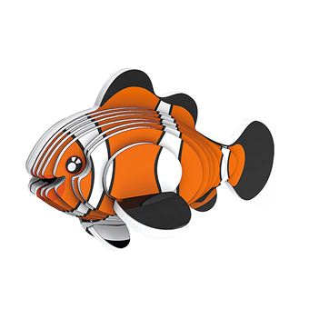 Quebra-cabeça 3D DAM | papelão | Peixe Palhaço | Laranja - 1