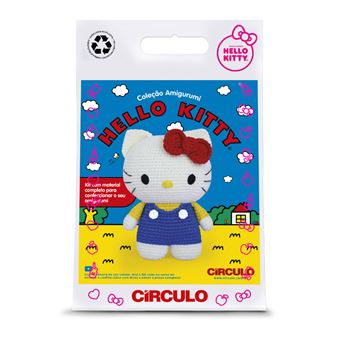 Kit de Crochet Circulo Amigurumi Hello Kitty Amarelo - 1
