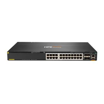 Switch de Rede HPE Aruba Networking CX 6300M 24-port Smart Rate 1/2.5/5GbE Class 6 PoE and 4-port SFP56 Switch | Cinzento - 1