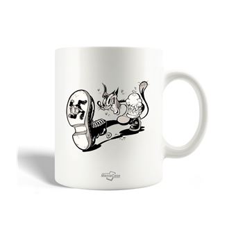 Caneca Maniacase Shawn Dickinson Preto Branco Cartoon - 1