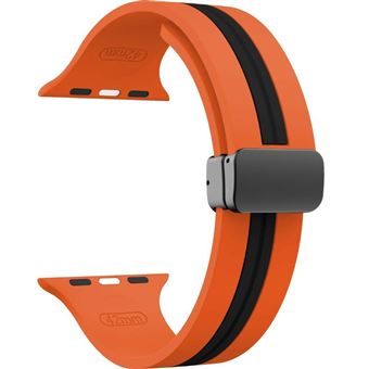 Bracelete SnapFlow Antiimpacto para Apple Watch Ultra 2 - Laranja/Preto - 1
