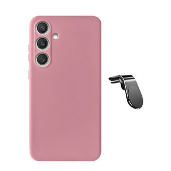 Kit Suporte de Carro Magnético L + Capa Proteção Silicone Gift4Me para Samsung Galaxy A56 | Rosa - 1