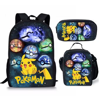 Mochila Escolar Infantil DreamWorks | Pokémon | 3 Peças | Multicolorido 2190 - 1