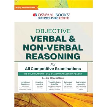 Oswaal Objective Verbal & Non-Verbal, Reasoning for all Competitive Examination, Chapter-wise & Topic-wise, A Complete Book to Master Reasoning! - 1