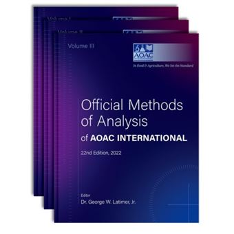 Official Methods Of Analysis Of Aoac International - 1