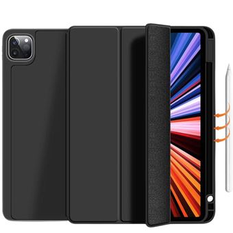 Capa Folio Antiimpacto com suporte Apple Pencil para Ipad Pro 12.9 2021 5º ger | Preto - 1
